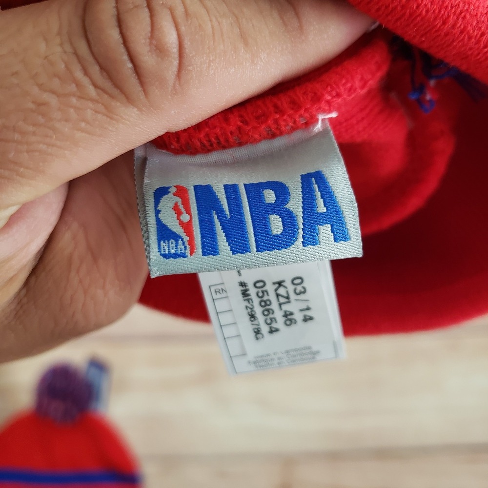 Los Angeles Clippers Hat Cap Beanie One Size Red NBA Basketball Pom Adult B3 - Picture 6 of 8